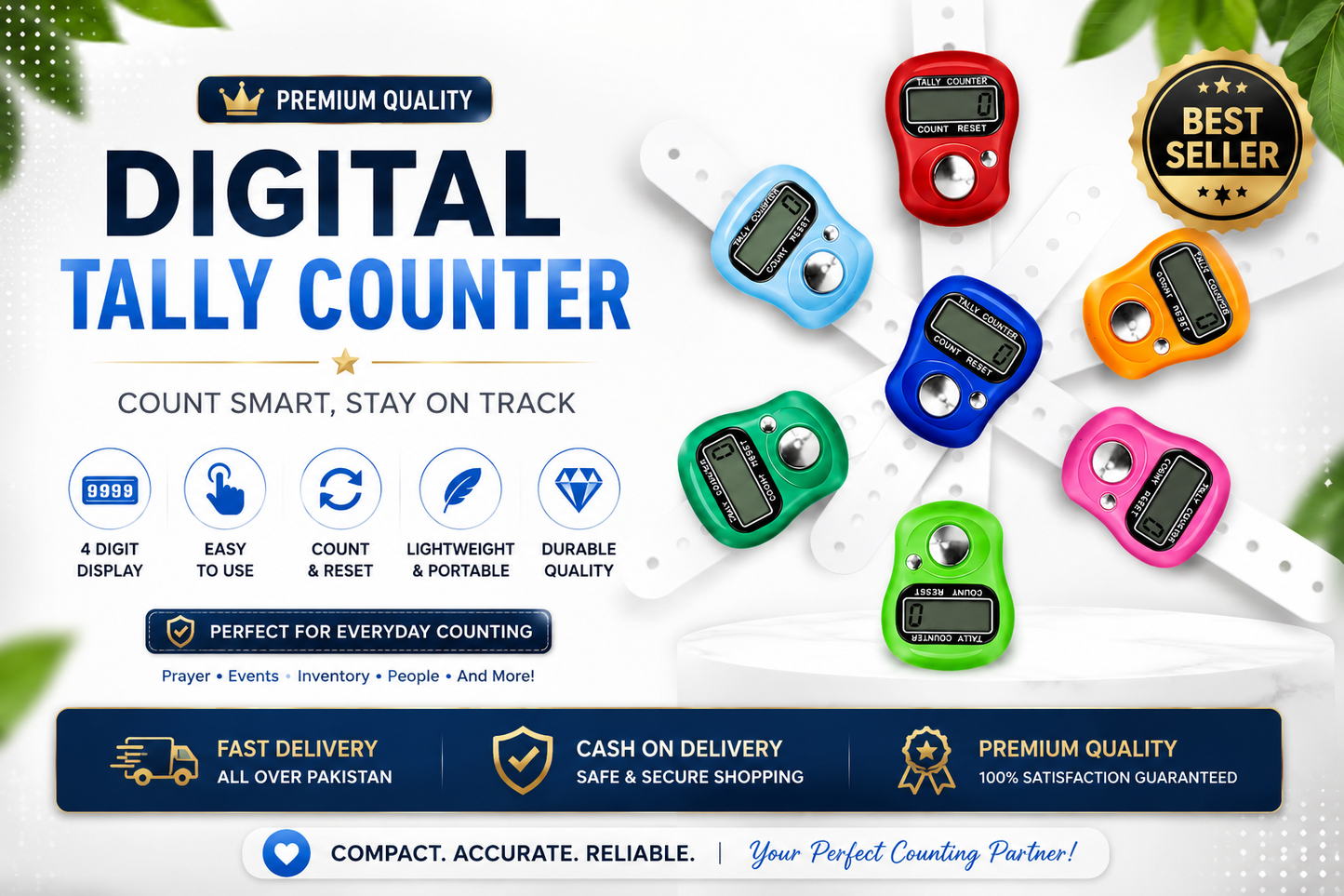 Premium Digital Finger Counter Ring – LCD Electronic Tally Counter